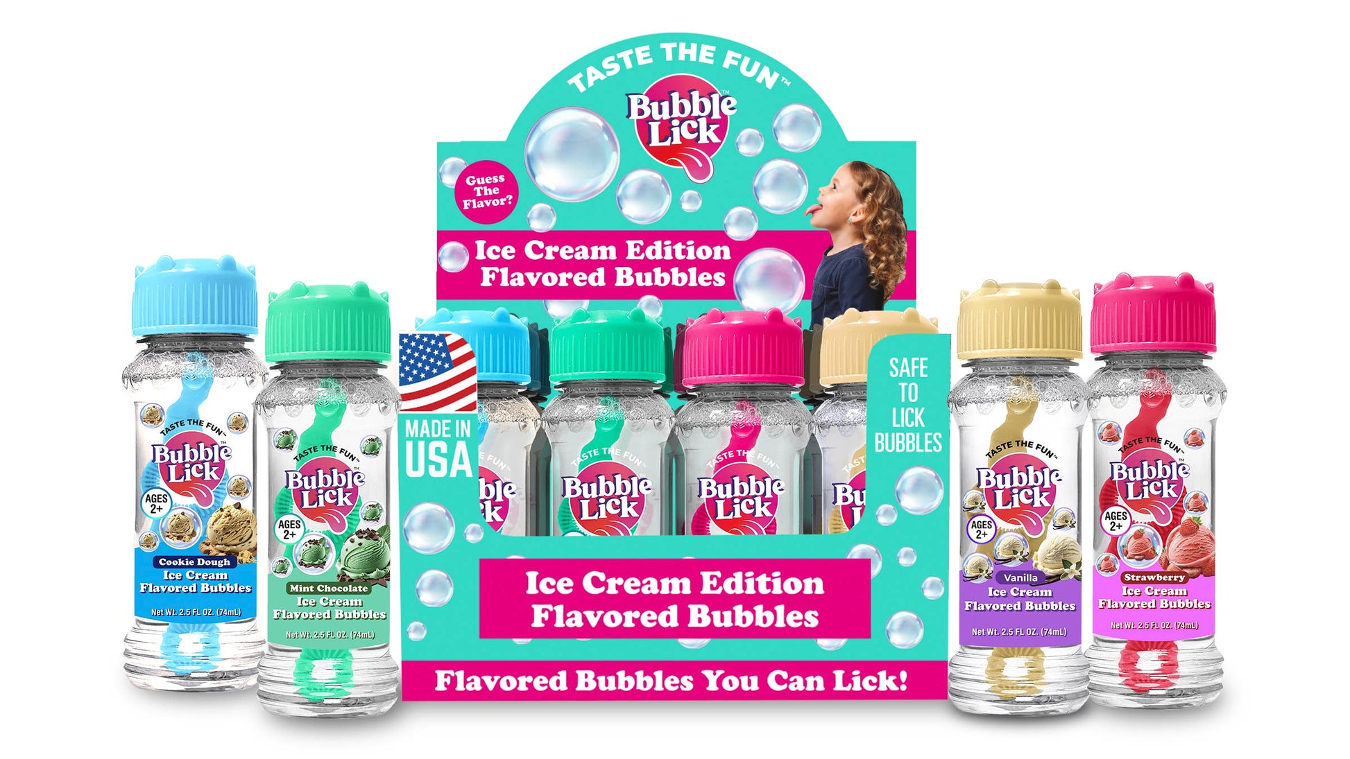 BubbleLick Ice Cream Edition Flavored Bubbles