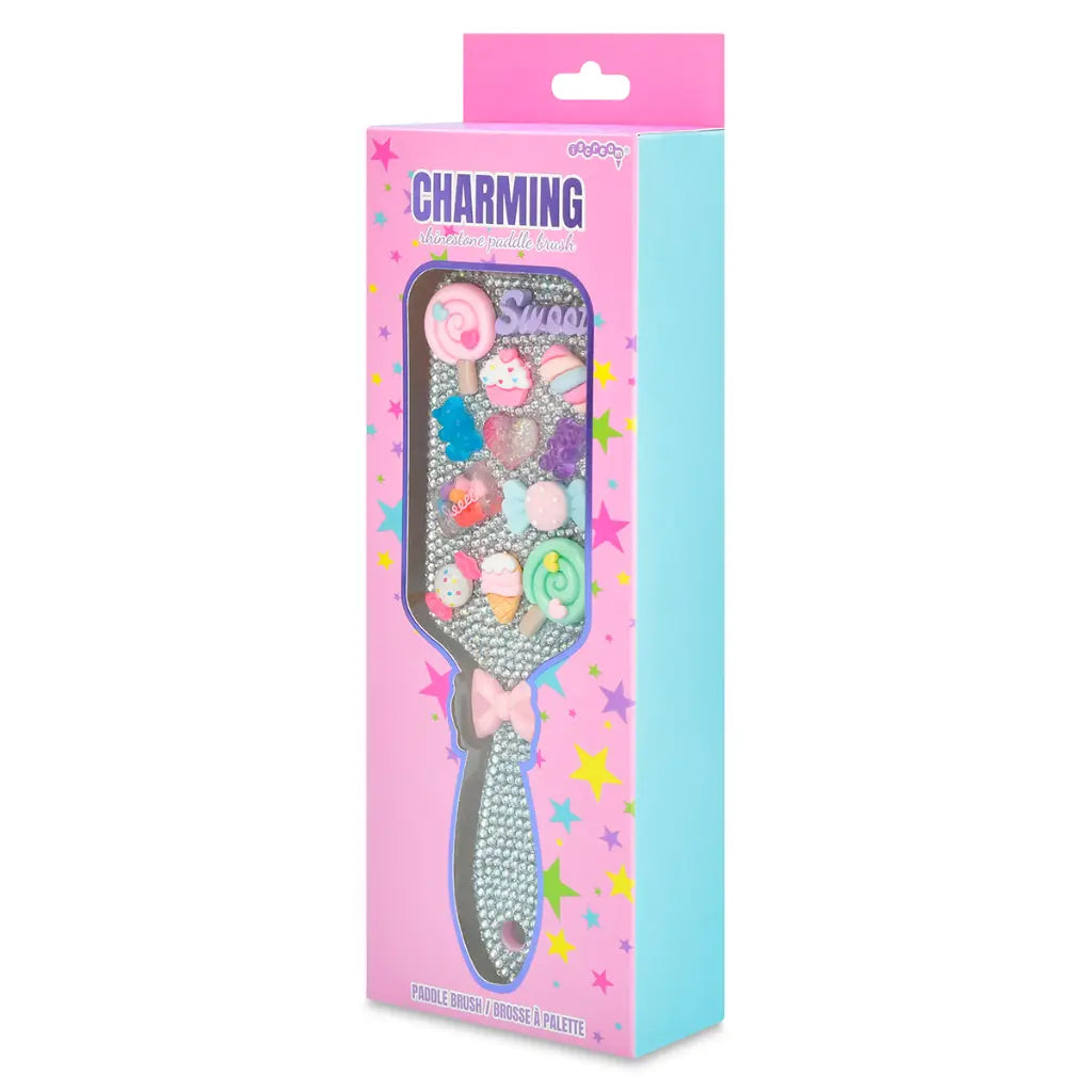 Charming Rhinestone Paddle Brush