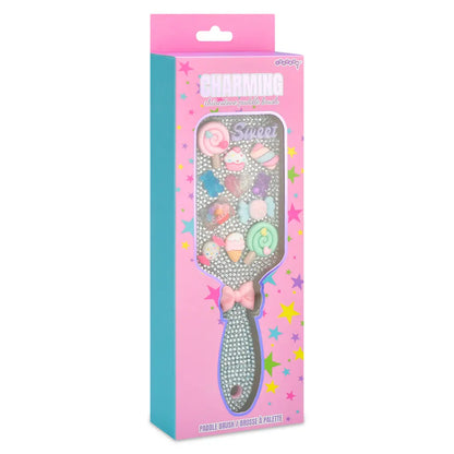 Charming Rhinestone Paddle Brush