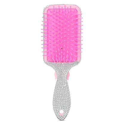 Charming Rhinestone Paddle Brush