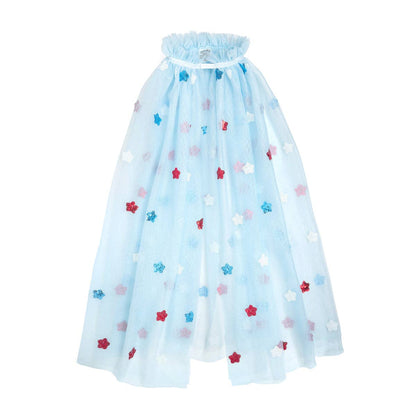USA Sequin Stars Cape - - Kids Fourth of July Dress Up Cape