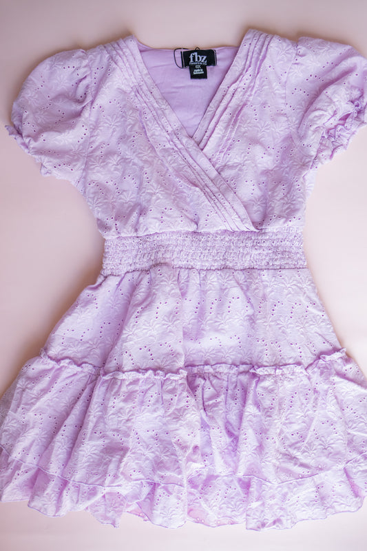 Tiered Eyelet Dress | Lavender