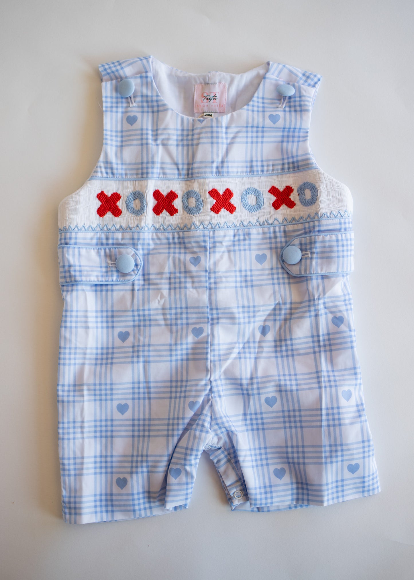 XOXO Boy's Smocked Jon Jon