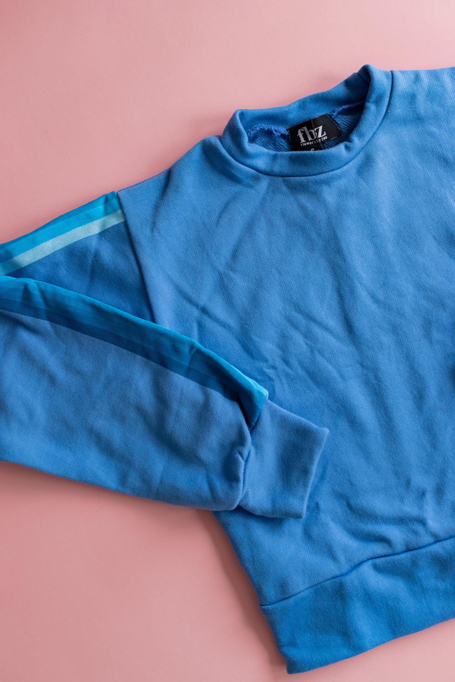 Crewneck Sweatshirt | Malibu Blue with Stripes