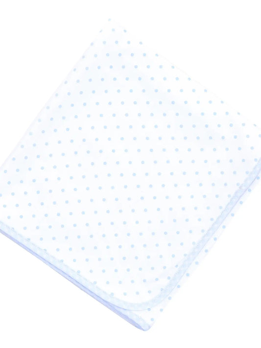 Gingham Dots Blanket | Light Blue