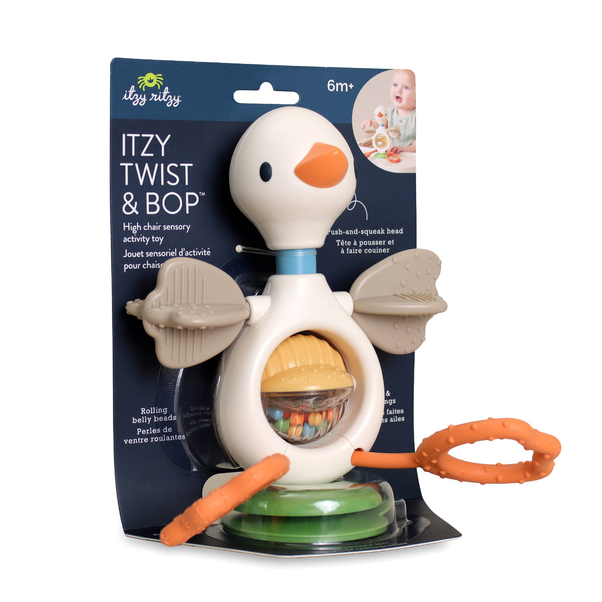 Itzy Twist & Bop™ | High Chair Sensory Toy Goose