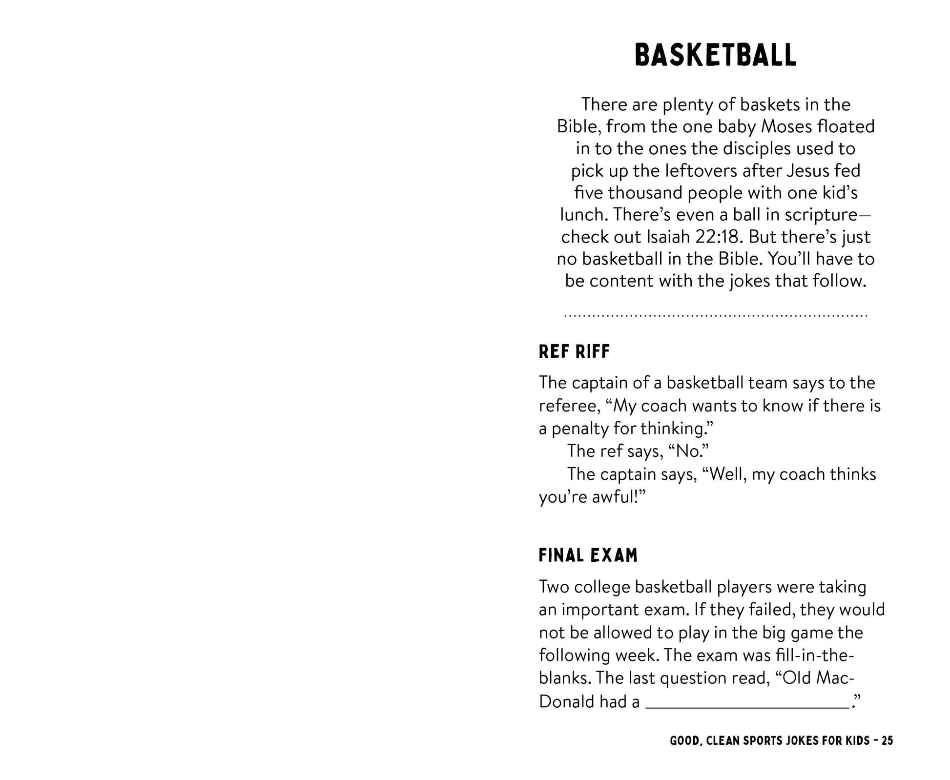 Good, Clean Sports Jokes for Kids!