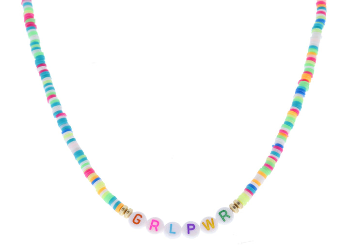 "GRLPWR" Beaded Necklace