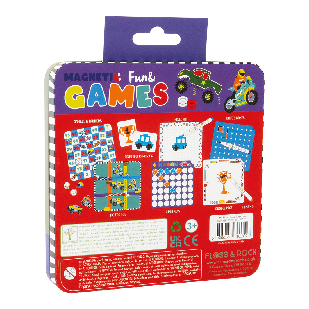 Magnetic Fun & Games Tin | Cars