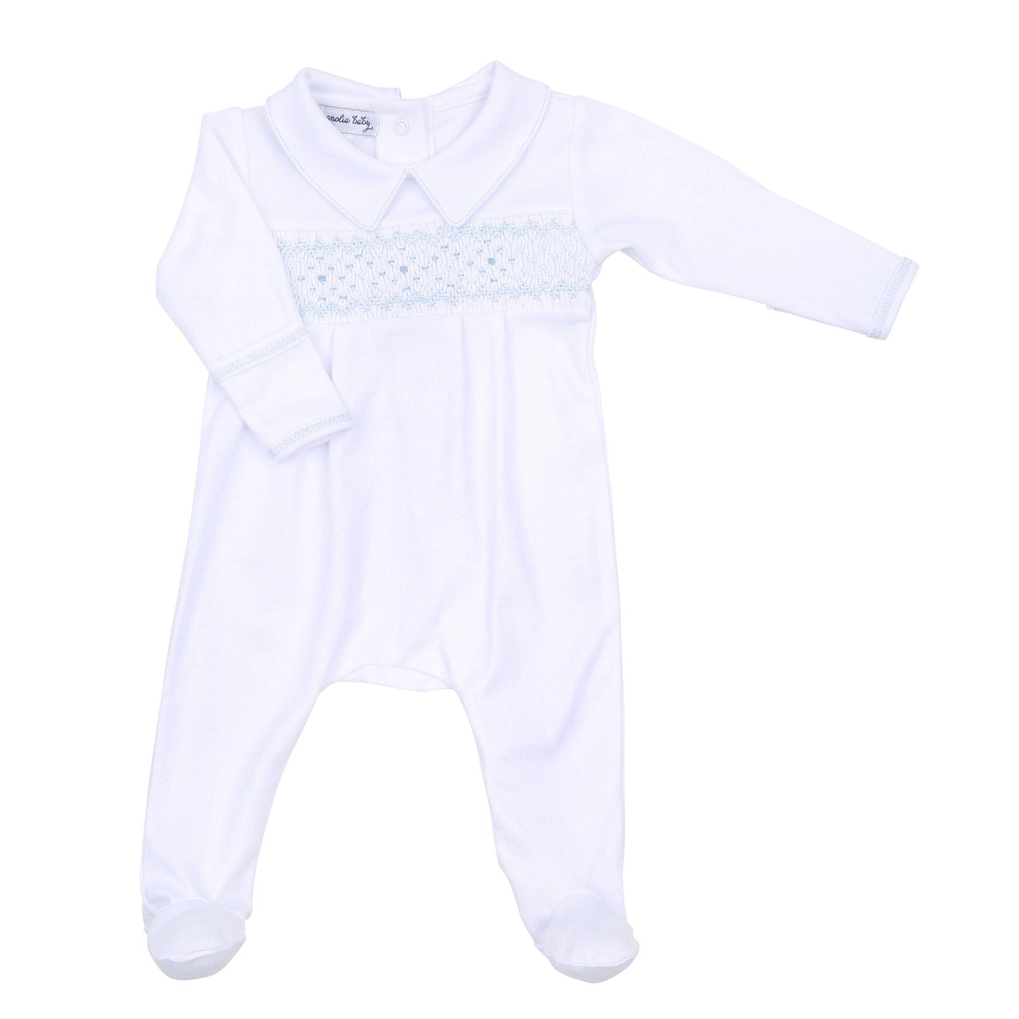 Lilly & Lucas Smocked Footie | Blue