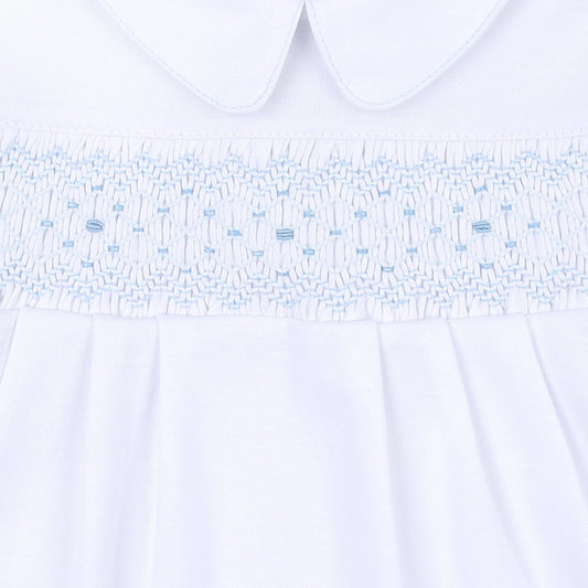 Lilly & Lucas Smocked Footie | Blue