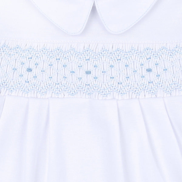 Lilly & Lucas Smocked Footie | Blue