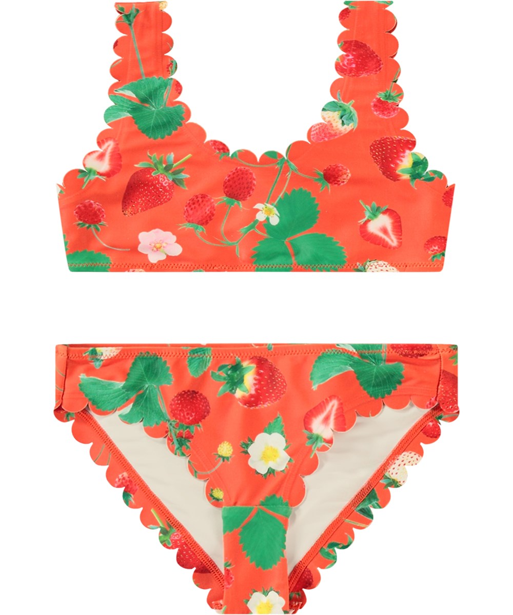 Nolina Scalloped Two-Piece | Strawberry Red