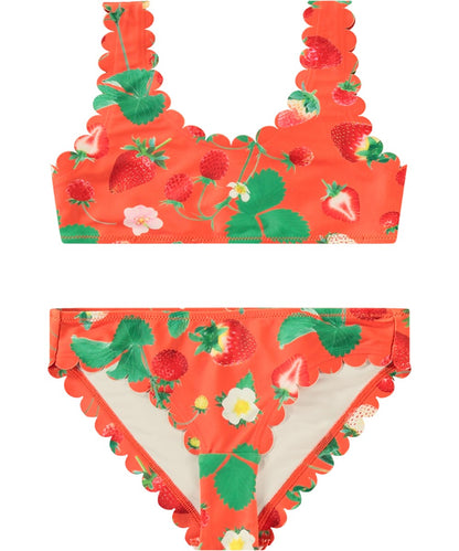 Nolina Scalloped Two-Piece | Strawberry Red