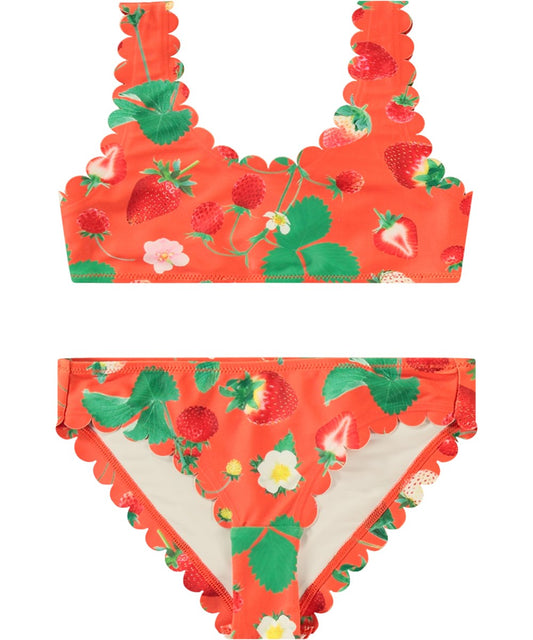 Nolina Scalloped Two-Piece | Strawberry Red