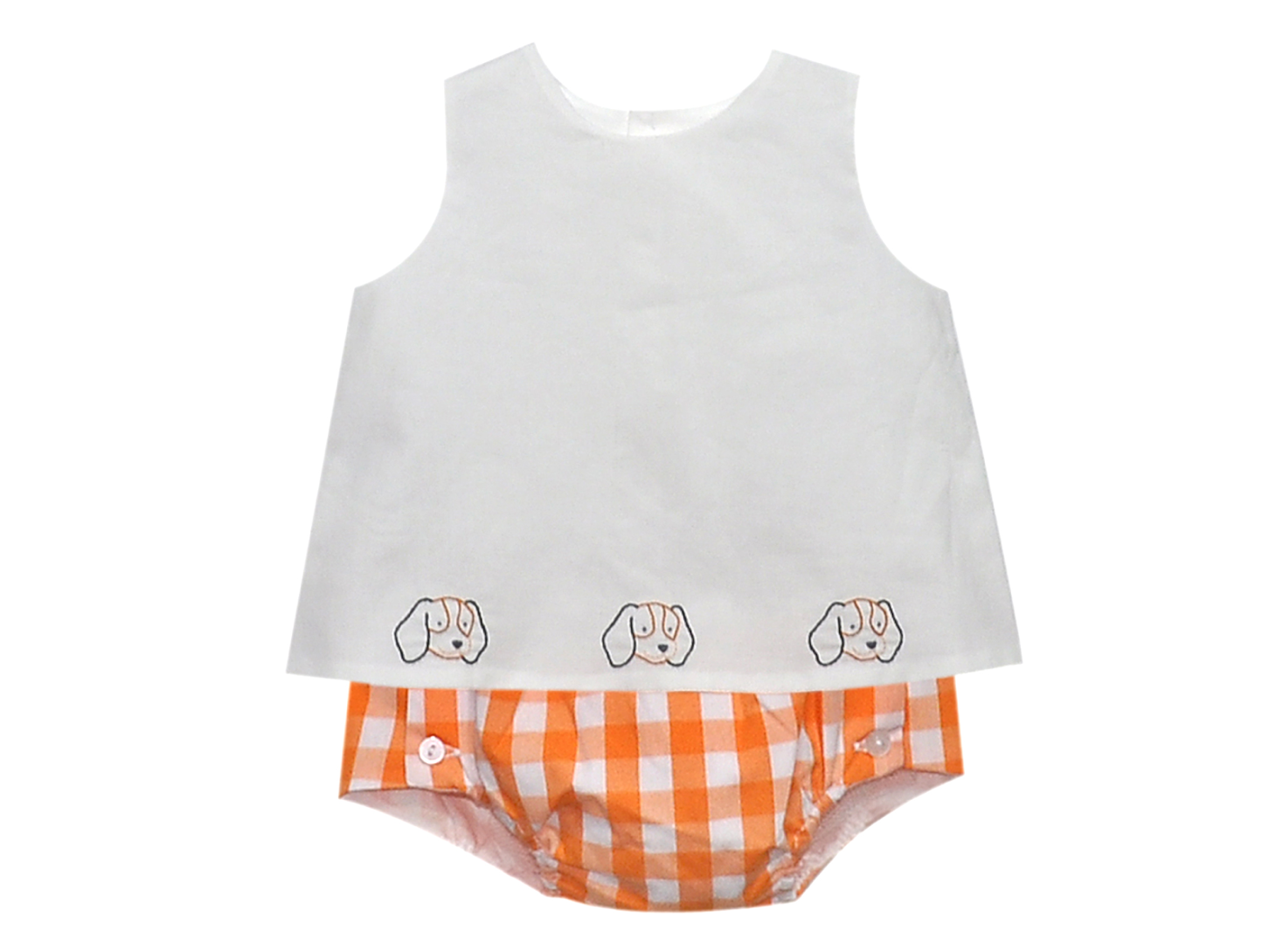 Orange & White Gameday Diaper Set