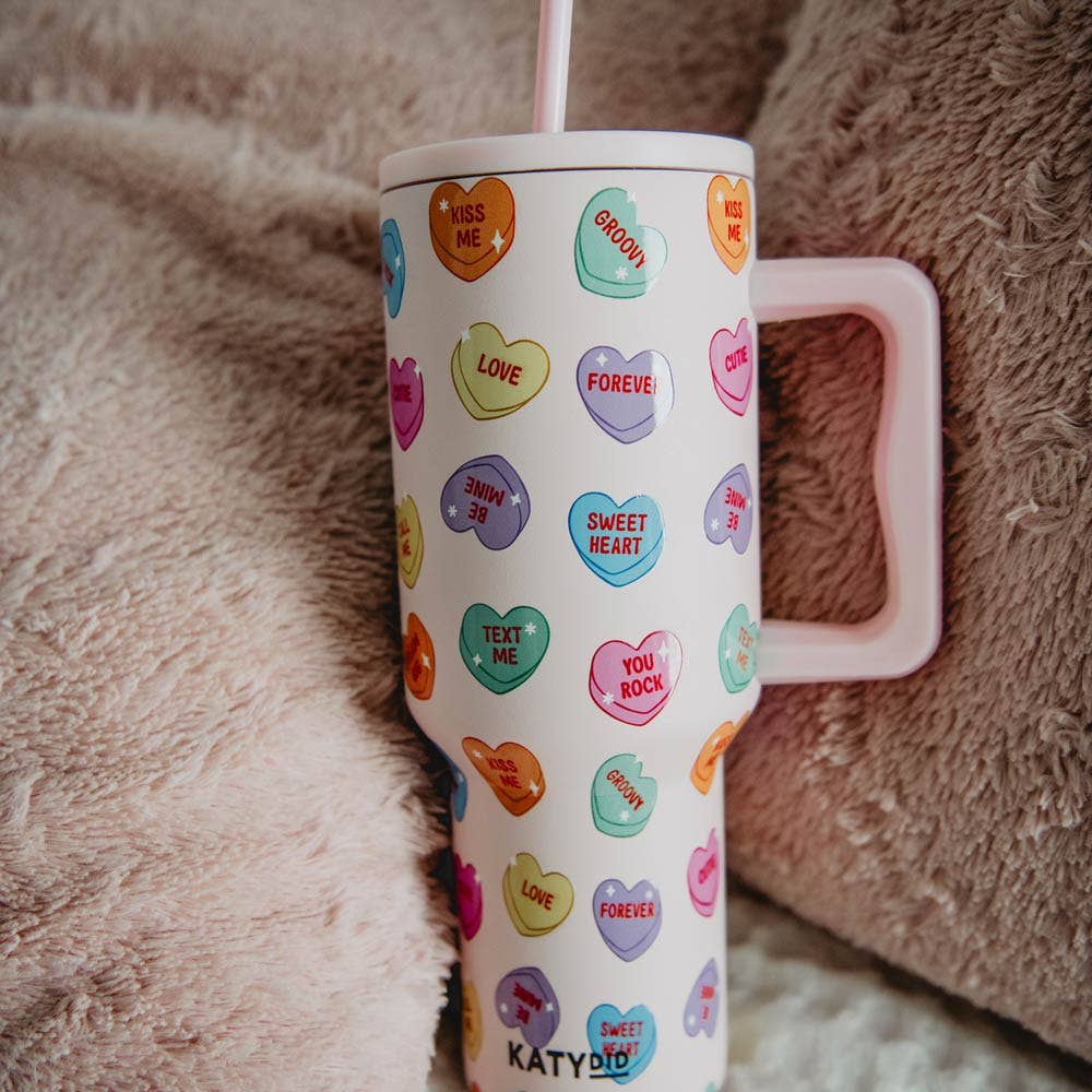 Candy Heart Tumbler | Light Pink