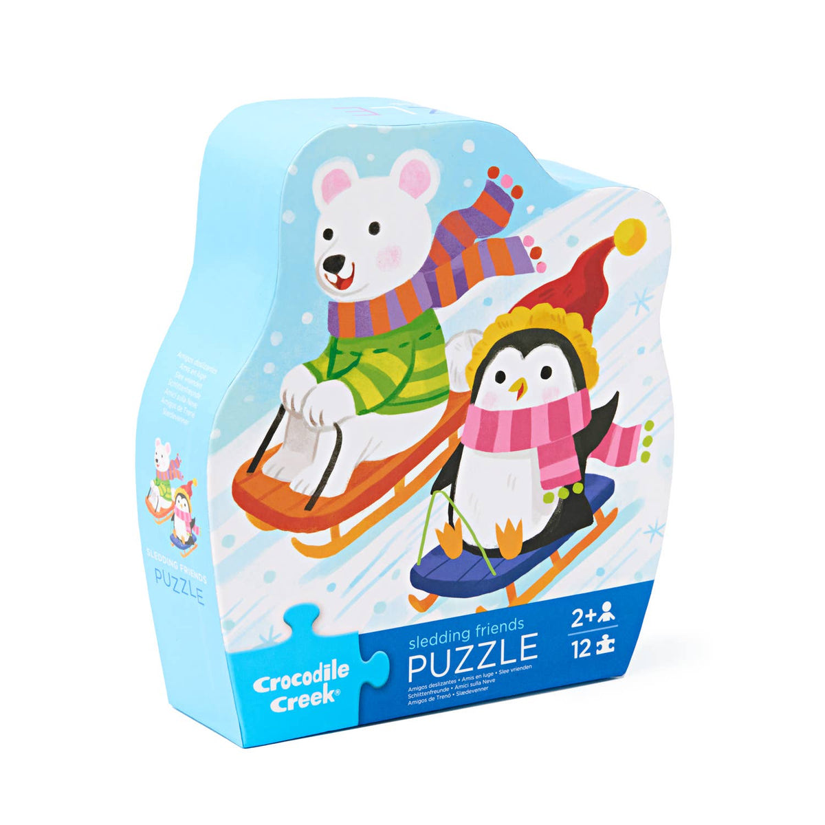 12-Piece Shaped Box Puzzle | Sledding Fun