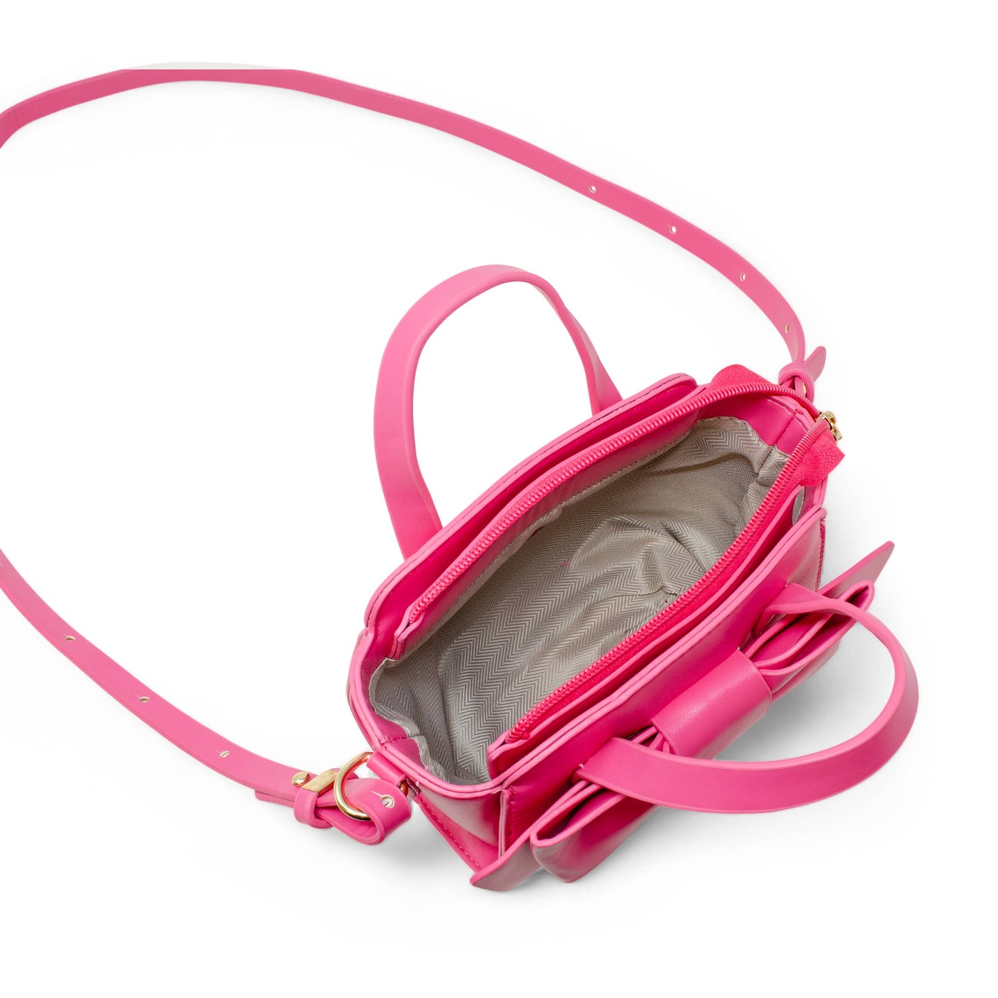 Big Bow Baguette Handbag | Hot Pink