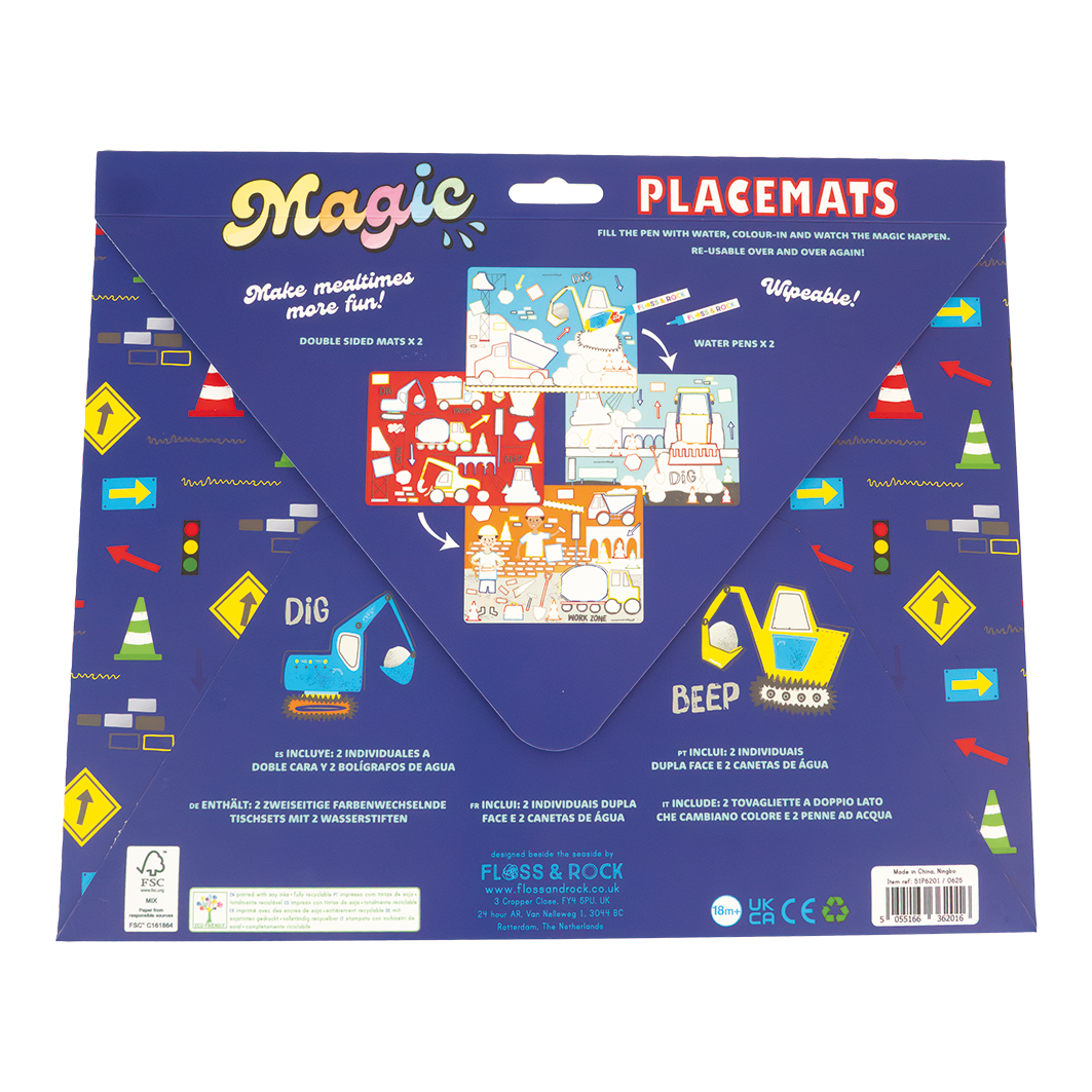 Magic Water Placemats | Construction