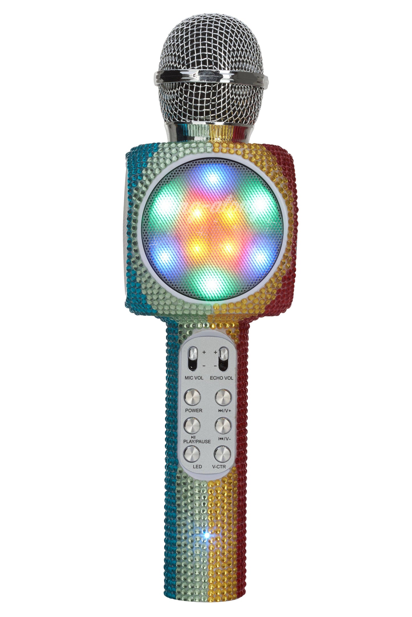 Rainbow Bling Karaoke Microphone & Bluetooth Speaker
