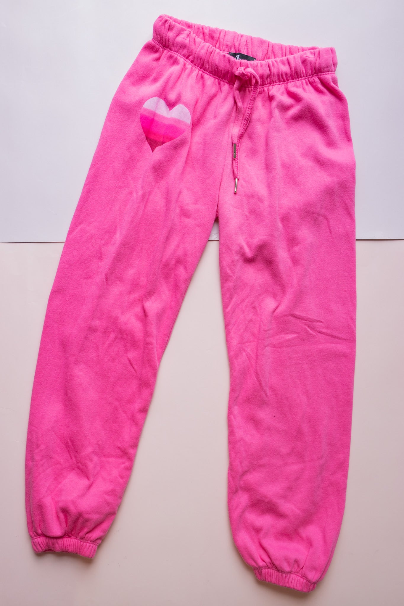 Heart Gathered Sweatpant | Pink