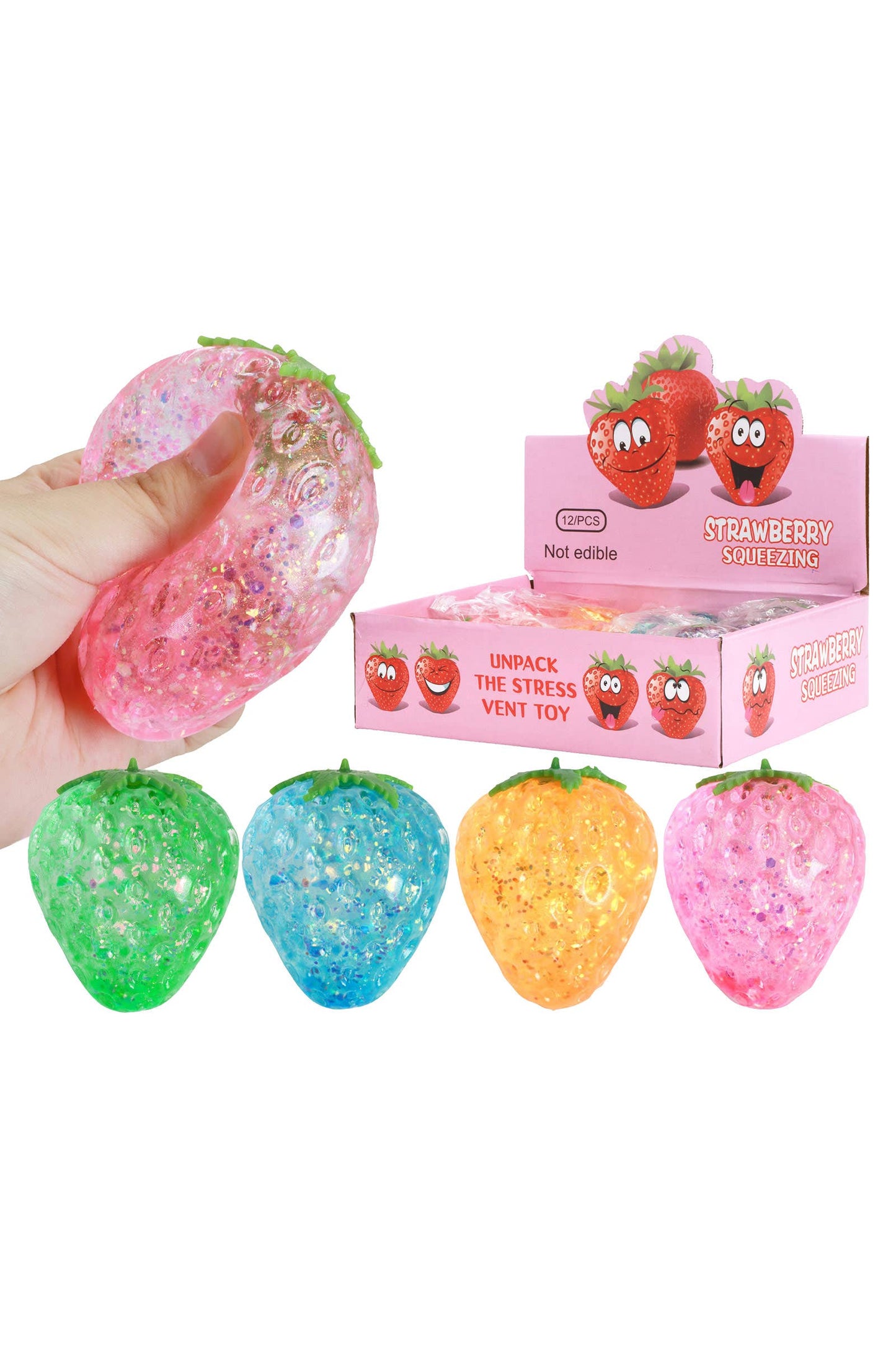 Strawberry Glittery Squishy