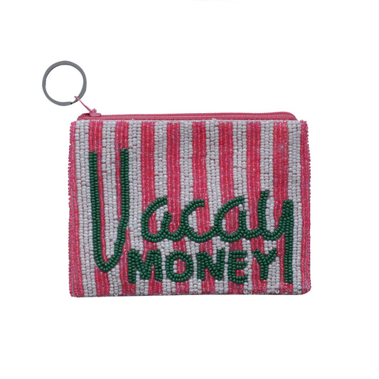 Vacay Money Beaded Coin Purse