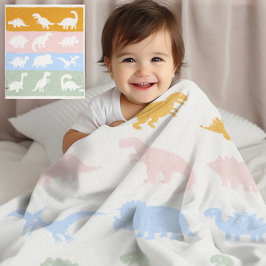 Child's Multi Dinosaur Pattern Throw Blanket