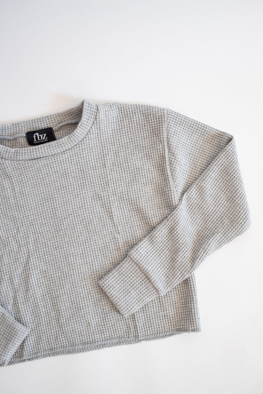 Sparkle Waffle Sweatshirt | Grey