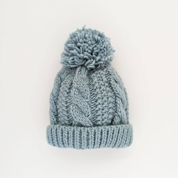 Cable Knit Beanie Hat | Surfer Blue