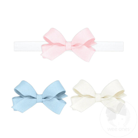 Baby's First Headband Bows | Pink, Blue, & Cream (3 Pack)