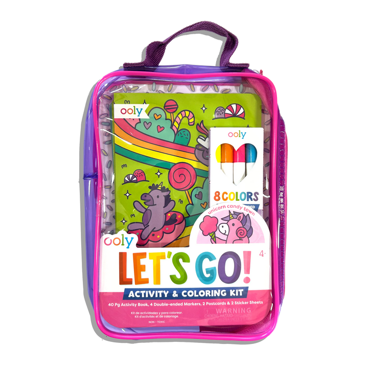 Let's Go!: Activity & Coloring Kit - Unicorn Candy Town