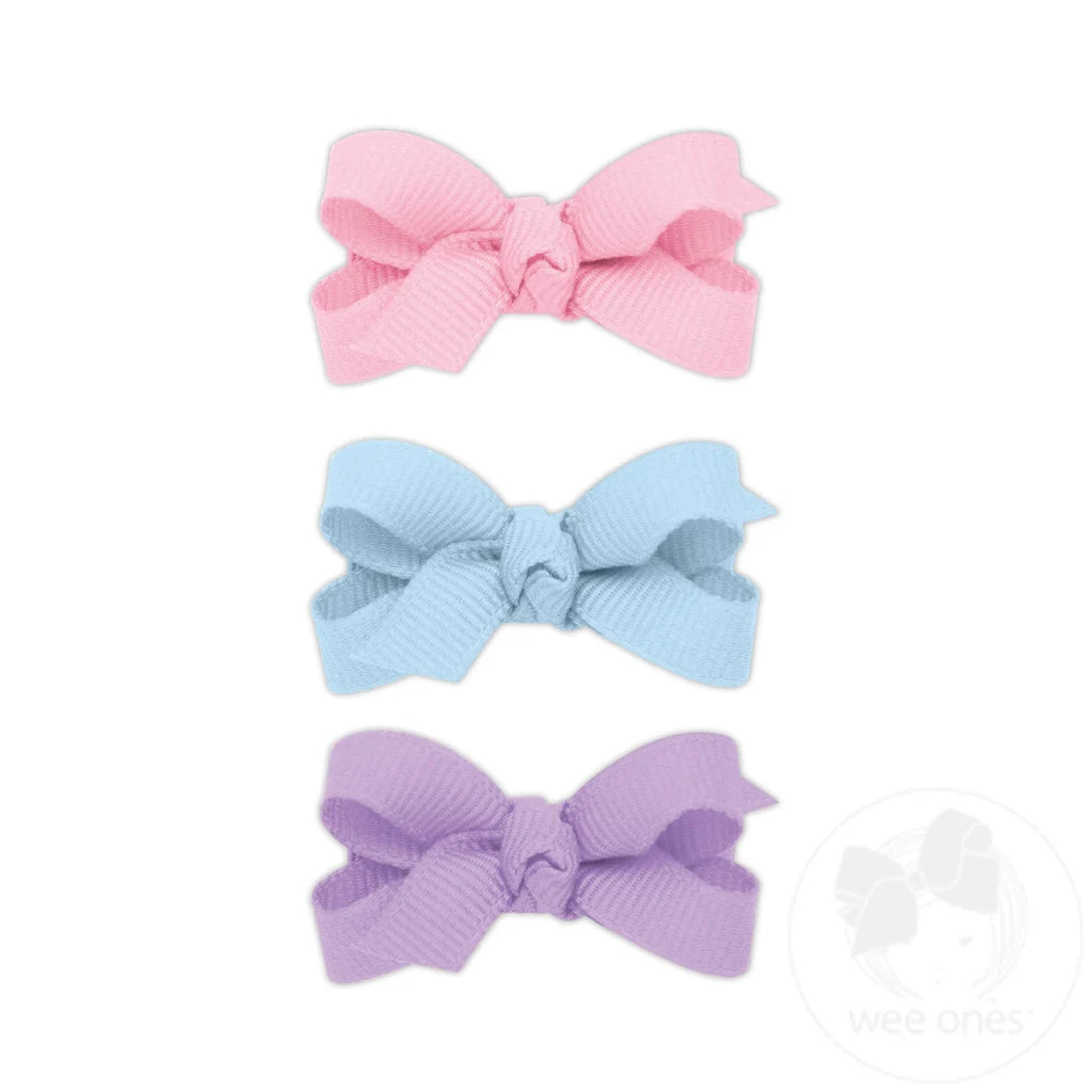 Baby's First Grosgrain Bows | Light Pink, Light Blue, & Purple