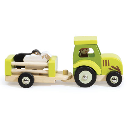 Wooden Tractor & Trailer