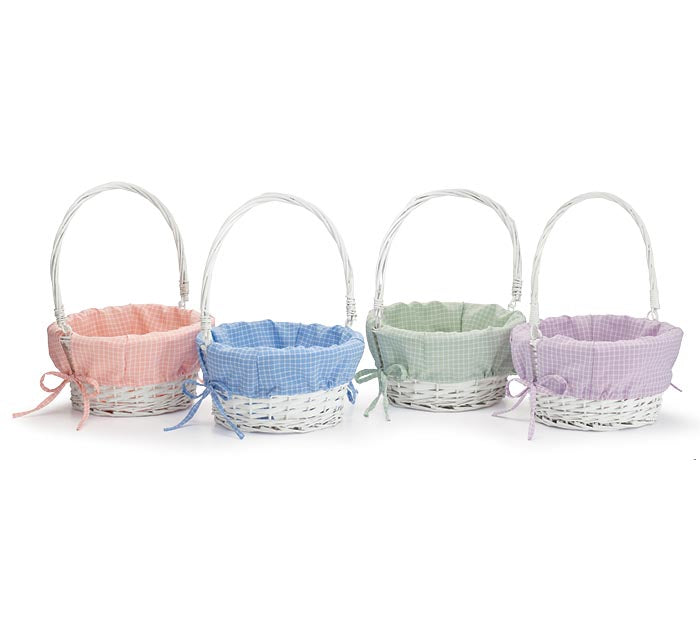 Gingham Collapsible Handle Easter Basket (Personalization Included)