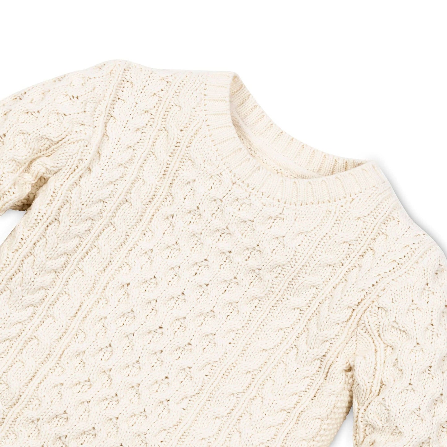 Organic Fisherman Sweater | Ivory