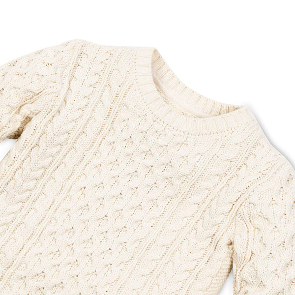 Organic Fisherman Sweater | Ivory