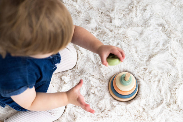 Wooden Stacking Rainbow Tower Baby Toy