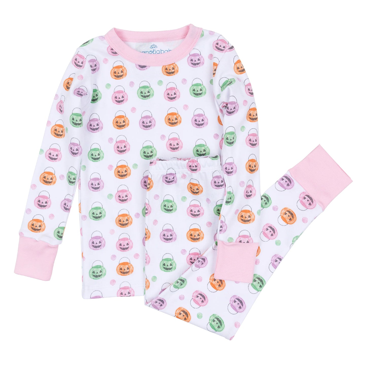 Pumpkin Party Long Pajamas | Pink