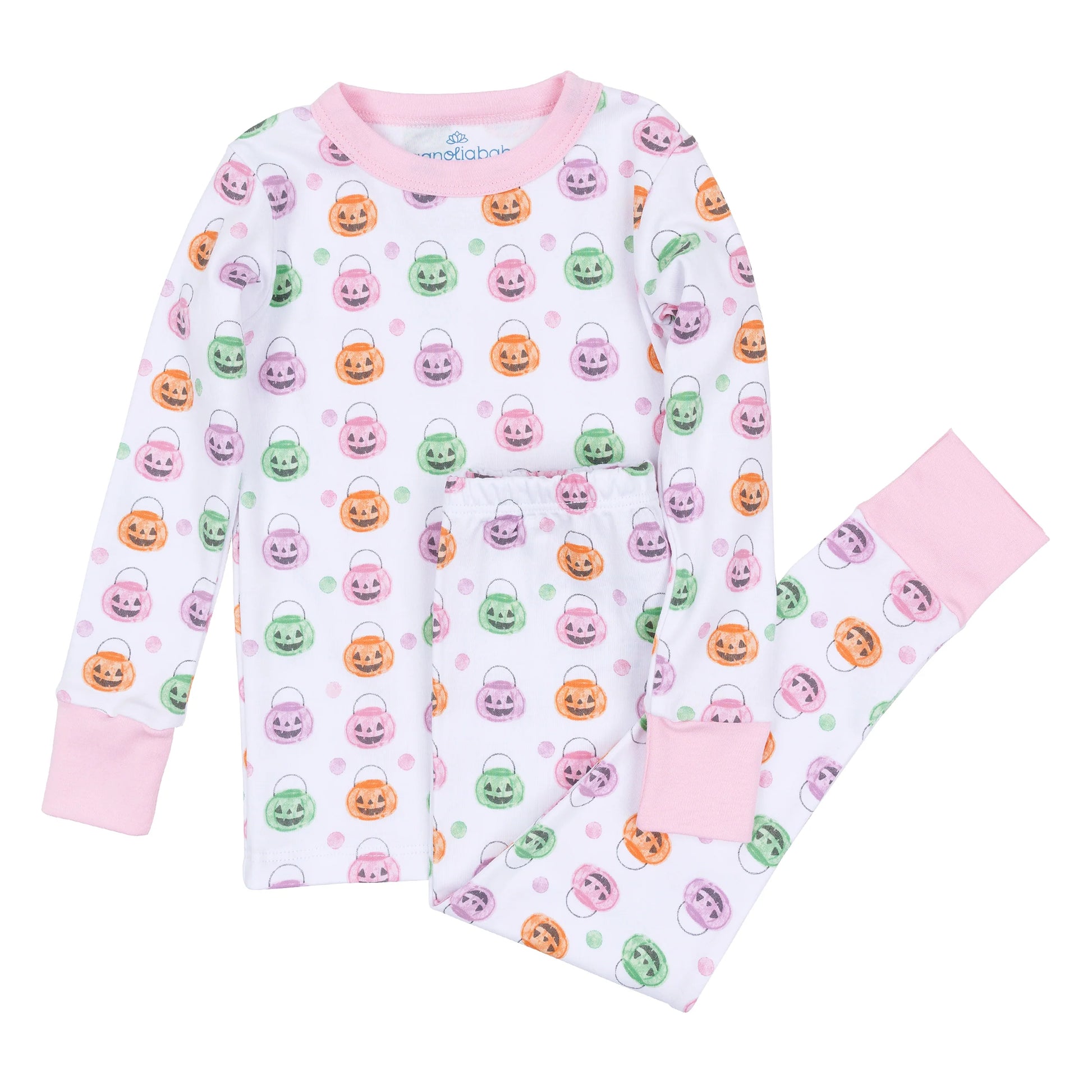 Pumpkin Party Long Pajamas | Pink