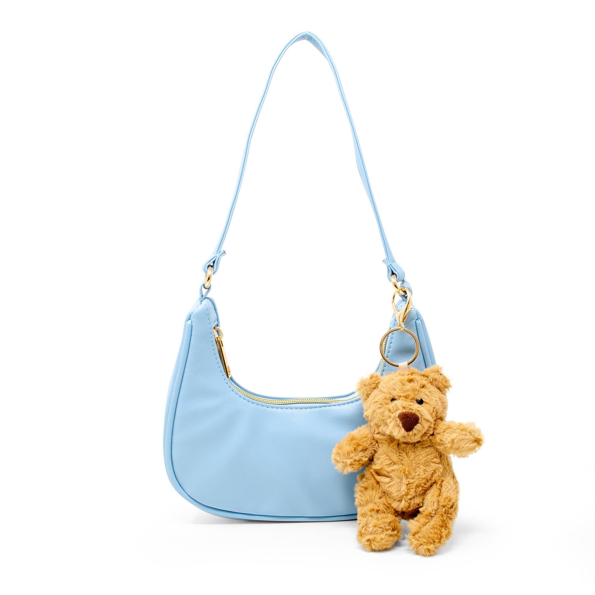 Teddy Bear Charm Shoulder Handbag