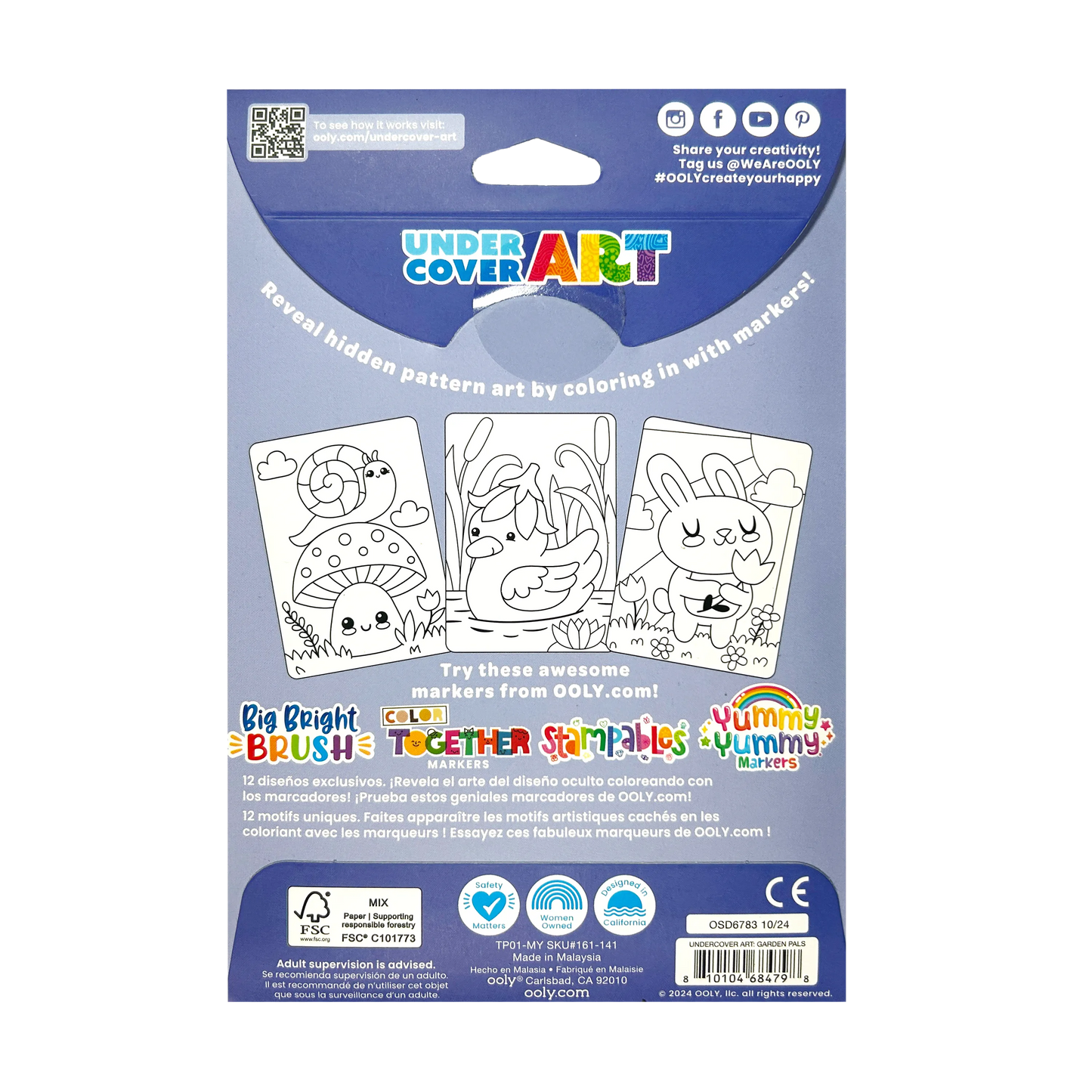 Undercover Art Hidden Patterns Color Activity - Garden Pals