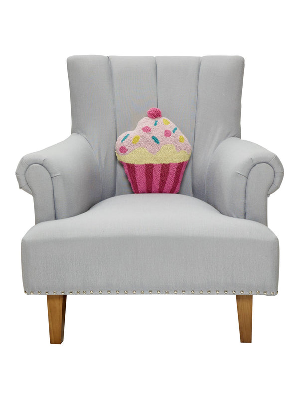 Cupcake w/Pom Pom Pillow