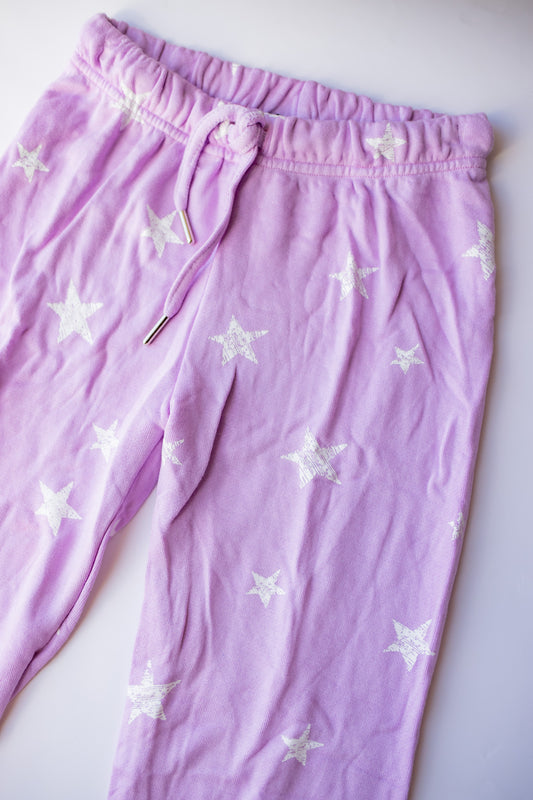 Printed Star Pant | Lavender & White