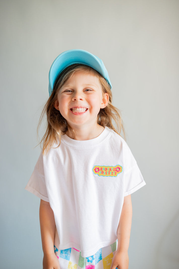 XOXO by Magpies Radiate Positivity Embroidered Tee | White