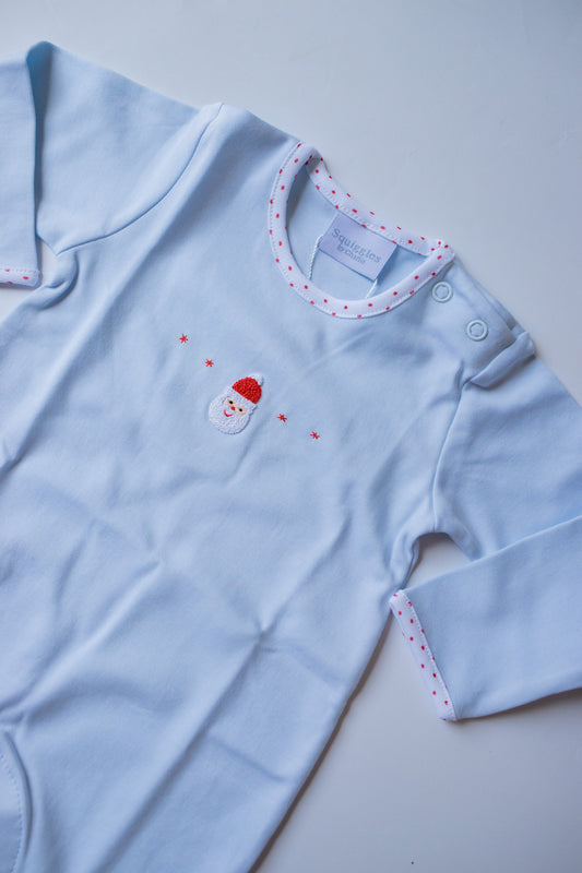 Tiny Santa Embroidered Coverall