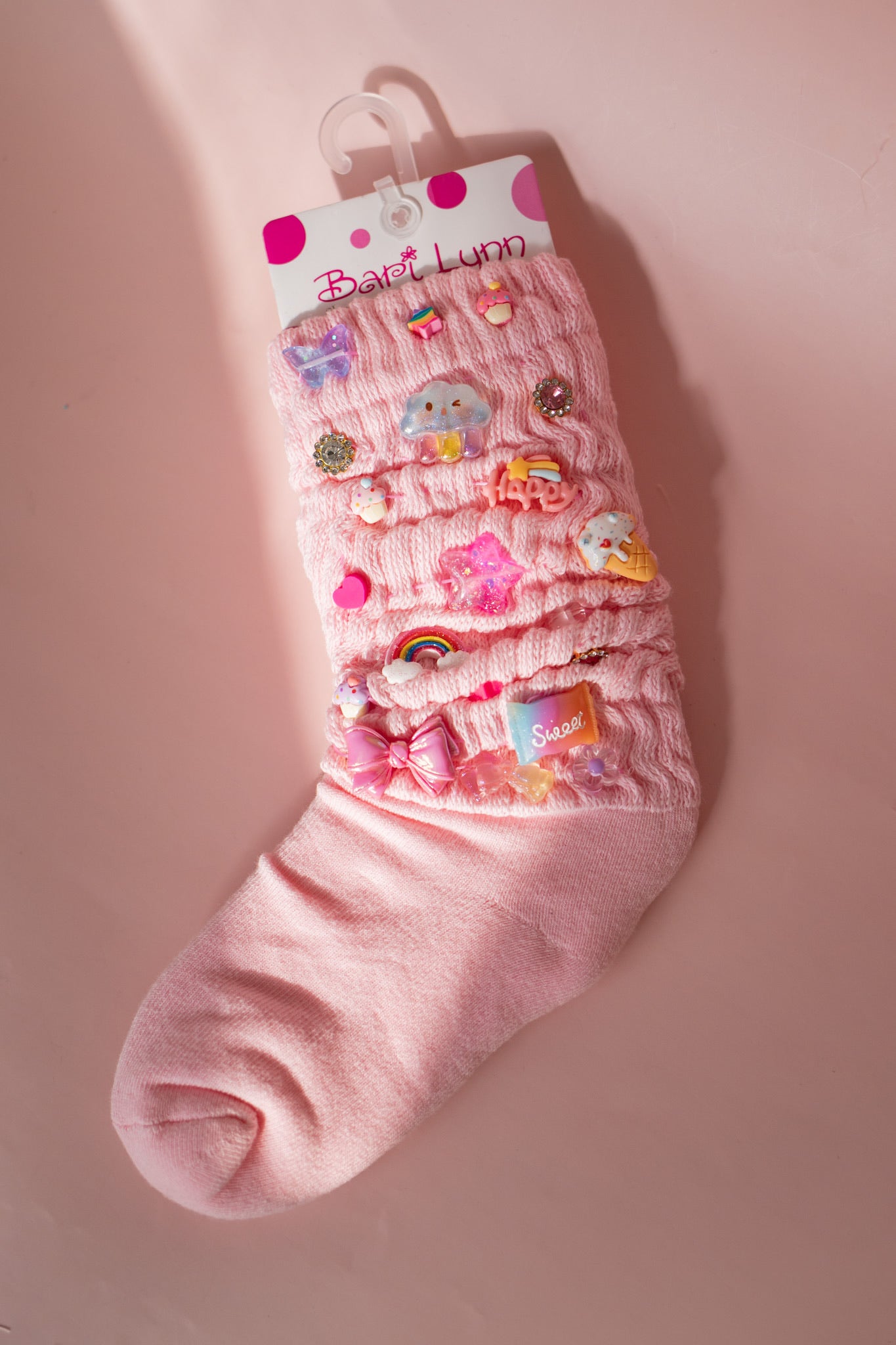 Youth Charm Scrunch Socks | Pink