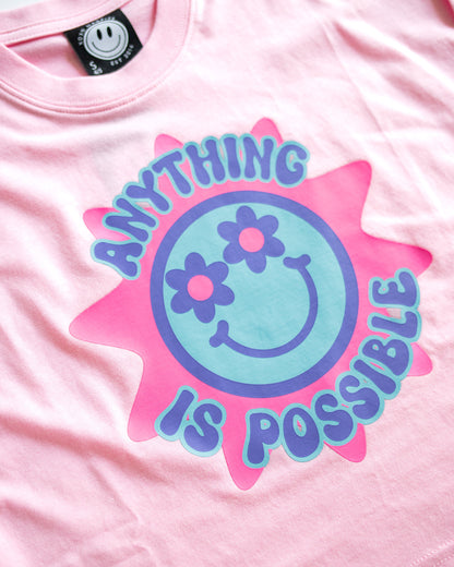 XOXO by Magpies Anything is Possible Printed Tee | Bubble Gum Pink