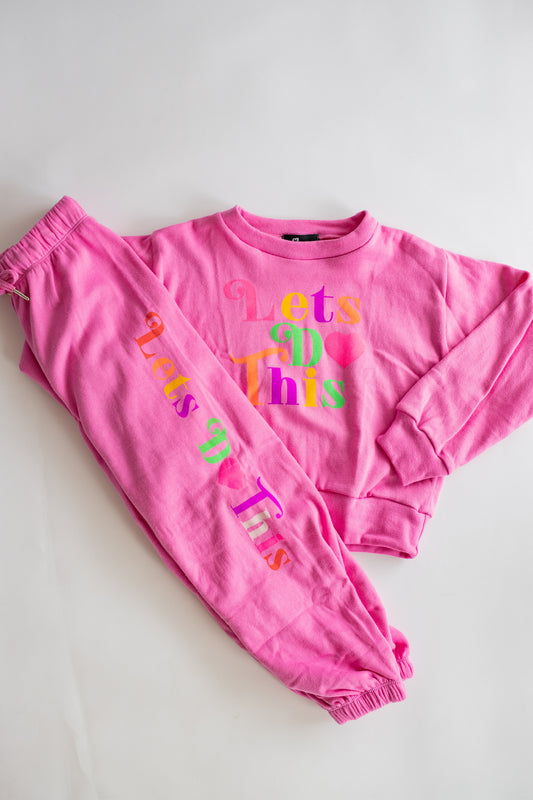 Let's Do This Sweatshirt | Pink